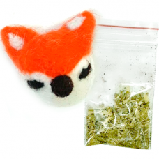 Игрушка для кошек Ecopet Лисенок с кошачьей мятой фетр 4 см
